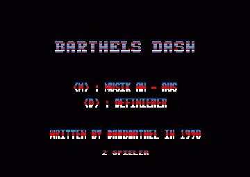 Barthels Dash (G) (128K) (1990) (PD) screen shot title